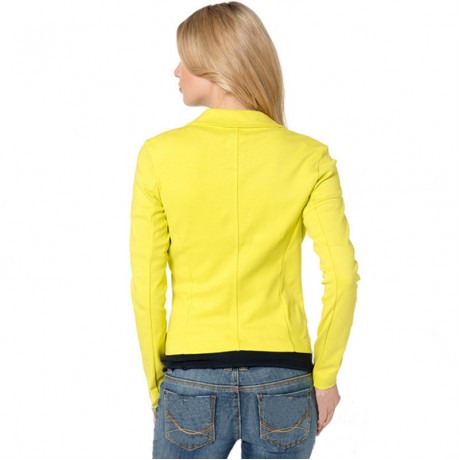 Women's Cotton Regular Sleeve One Buckle Blazer Jacket Suits 5Colors(S-XXL)