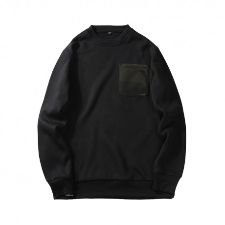 Casual Size Large Sweatshirt Round Neckline Pullover Sweater for Men