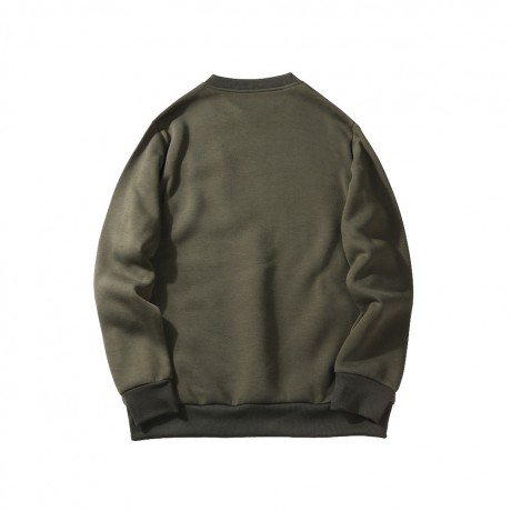 Casual Size Large Sweatshirt Round Neckline Pullover Sweater for Men