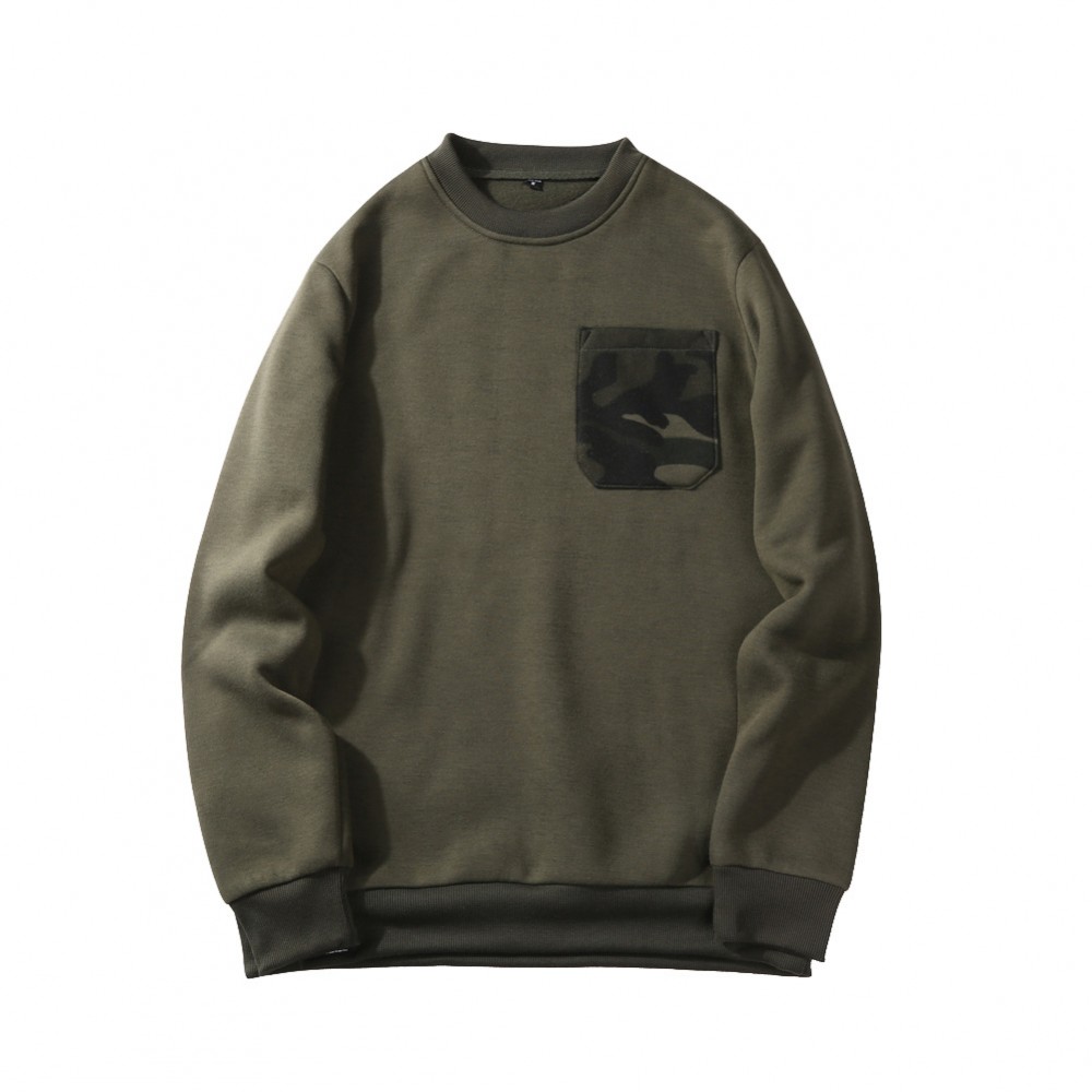 Casual Size Large Sweatshirt Round Neckline Pullover Sweater for Men