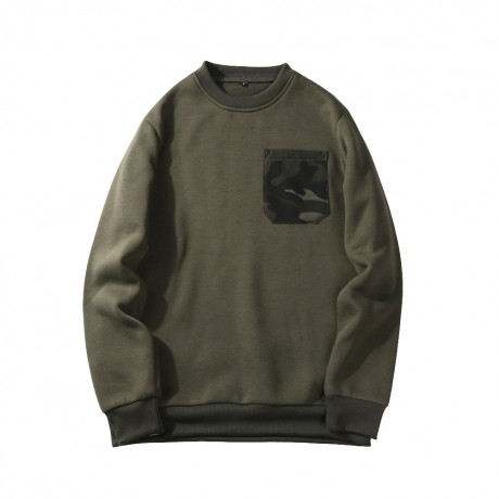 Casual Size Large Sweatshirt Round Neckline Pullover Sweater for Men