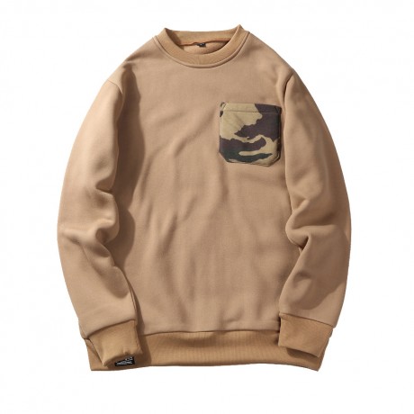 Casual Size Large Sweatshirt Round Neckline Pullover Sweater for Men