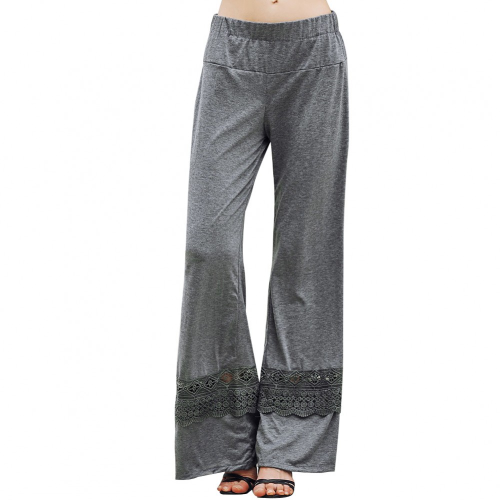 Women's Comfy Lace Wide Leg Loose Trousers(S-XL)