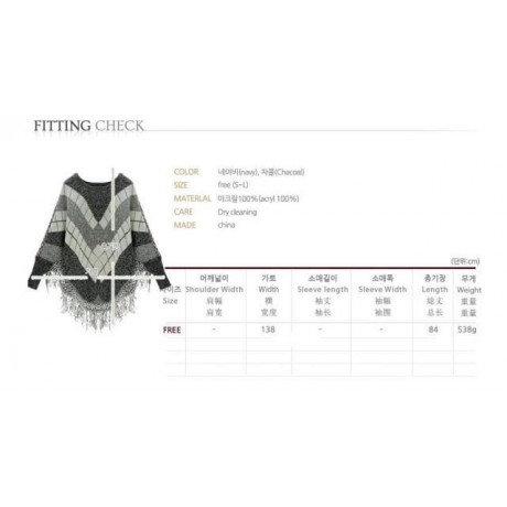  Womens Bat Long Sleeves Cloak Cape Loose Sweater Tassels Knit Jacket Fringed Hems with Tassels 