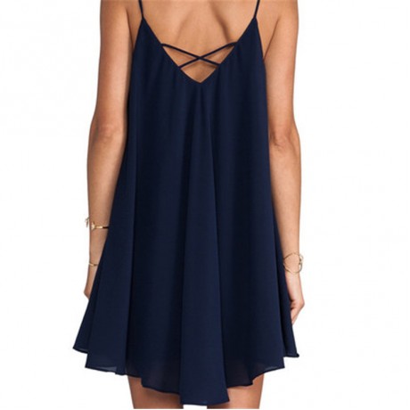 Women's Deep V Neck Adjustable Spaghetti Straps Summer Dress Sleeveless Sexy Backless   Party Dresses(s-xxl)