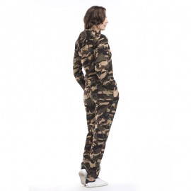 Womens Camouflage Casual Warm Tops Pullover Tunic Hoodie Sweatshirts and Pants Sets