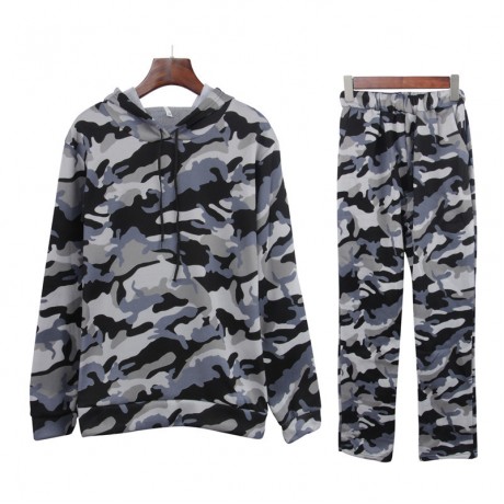 Womens Camouflage Casual Warm Tops Pullover Tunic Hoodie Sweatshirts and Pants Sets