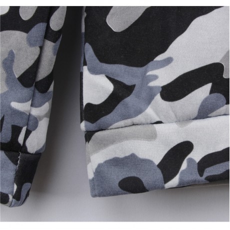 Women Camouflage Sweatsuits Round Neck Short Tops+Long Pants Top Outfit Set(s-xxl)