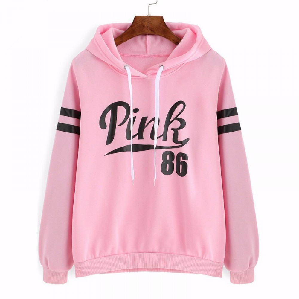Women's Letter Printing Sweatshirt Long Sleeve Loose Pullover Hoodies Shirt