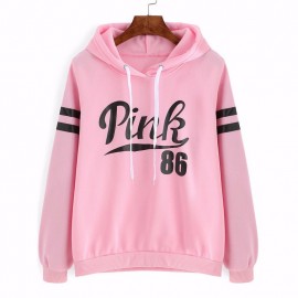 Women's Letter Printing Sweatshirt Long Sleeve Loose Pullover Hoodies Shirt 