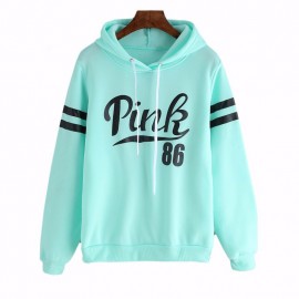 Women's Letter Printing Sweatshirt Long Sleeve Loose Pullover Hoodies Shirt 