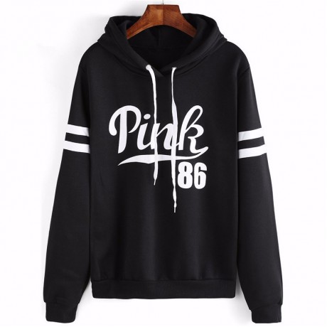 Women's Letter Printing Sweatshirt Long Sleeve Loose Pullover Hoodies Shirt