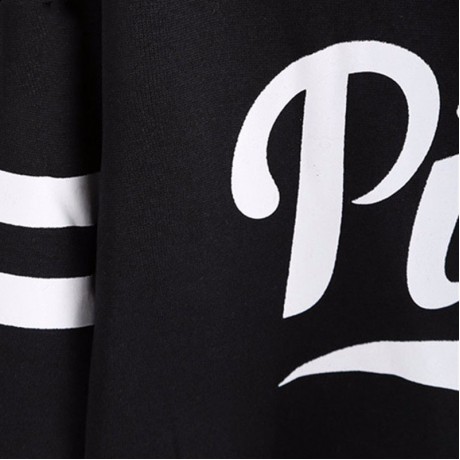 Women's Letter Printing Sweatshirt Long Sleeve Loose Pullover Hoodies Shirt