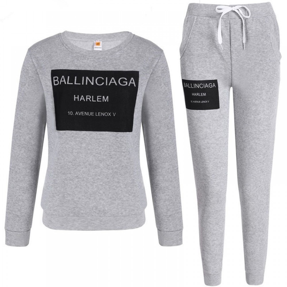 Spring Square Letter Printing Sweatershirt Crewneck + Elastic Waist Pants Suits 2PCS Tracksuit Sweatsuit(s-xl)