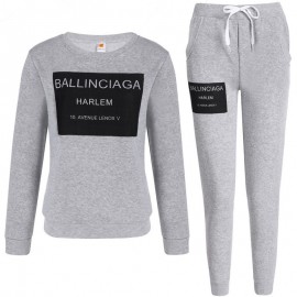 Spring Square Letter Printing Sweatershirt Crewneck + Elastic Waist Pants Suits 2PCS Tracksuit Sweatsuit(s-xl)