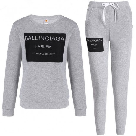 Spring Square Letter Printing Sweatershirt Crewneck + Elastic Waist Pants Suits 2PCS Tracksuit Sweatsuit(s-xl)