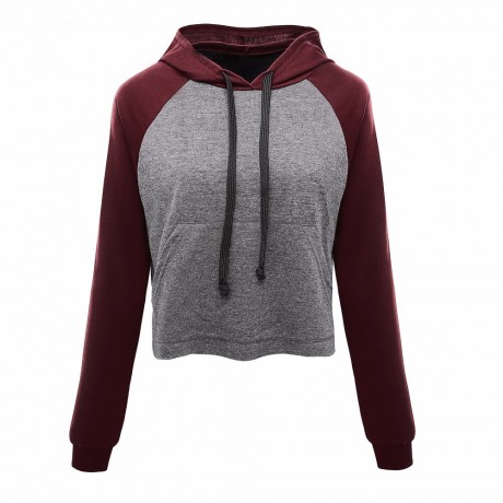 Women Hoodies Crop Top Short Tracksuit Letters T-Shirt Sweatersuits 5Colors(XS-XL)