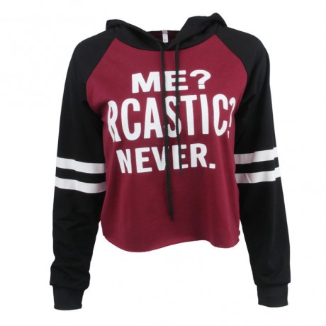 Women Hoodies Crop Top Short Tracksuit Letters T-Shirt Sweatersuits 5Colors(XS-XL)