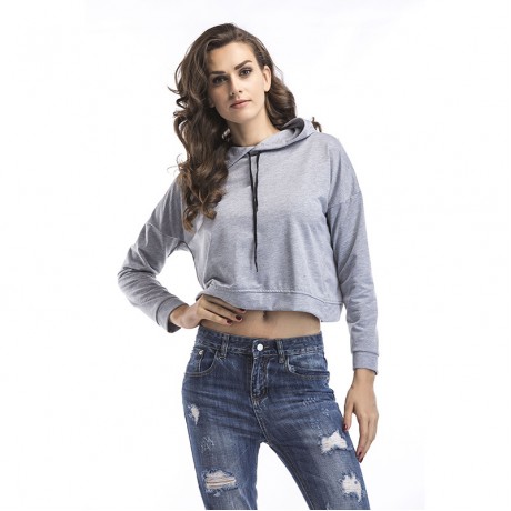 Women Casual Long Sleeve Tops Back Side Split Blouse Pullover Hoodies Sweatershirt(S-XL)