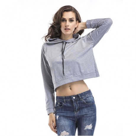 Women Casual Long Sleeve Tops Back Side Split Blouse Pullover Hoodies Sweatershirt(S-XL)