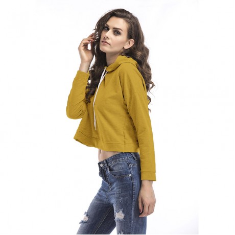 Women Casual Long Sleeve Tops Back Side Split Blouse Pullover Hoodies Sweatershirt(S-XL)