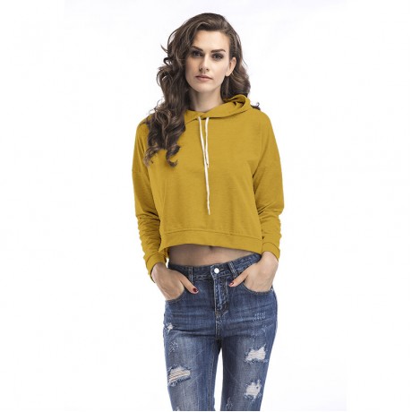 Women Casual Long Sleeve Tops Back Side Split Blouse Pullover Hoodies Sweatershirt(S-XL)