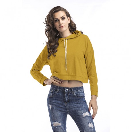 Women Casual Long Sleeve Tops Back Side Split Blouse Pullover Hoodies Sweatershirt(S-XL)