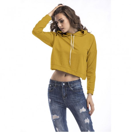 Women Casual Long Sleeve Tops Back Side Split Blouse Pullover Hoodies Sweatershirt(S-XL)