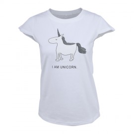 Women Tonics Short Sleeve Unicorn Printed Tee Tops Casual T-Shirt(S-2XL)