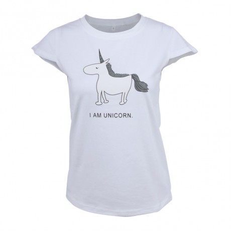 Women Tonics Short Sleeve Unicorn Printed Tee Tops Casual T-Shirt(S-2XL)