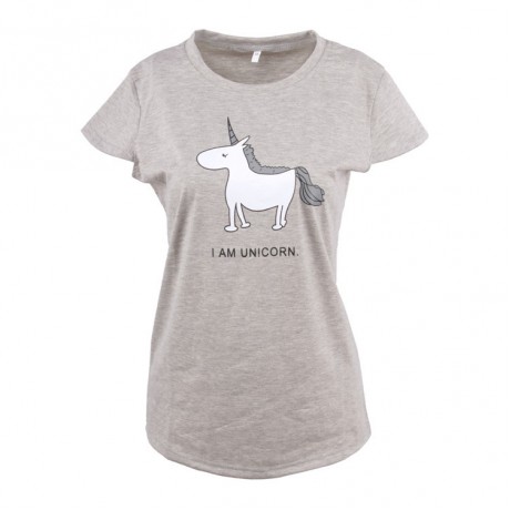 Women Tonics Short Sleeve Unicorn Printed Tee Tops Casual T-Shirt(S-2XL)