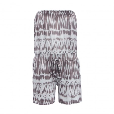 Women's Casual Jumpsuit Printed Strapless Off Shoulder Printed Jumpsuit(S-XL)