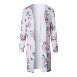 Women's Floral Cotton Slim Long Sleeve Cardigan(S-XXXL)