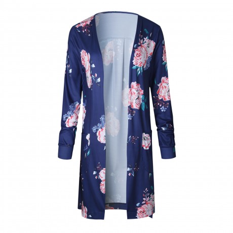 Women's Floral Cotton Slim Long Sleeve Cardigan(S-XXXL)