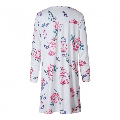 Women's Floral Cotton Slim Long Sleeve Cardigan(S-XXXL)