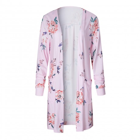 Women's Floral Cotton Slim Long Sleeve Cardigan(S-XXXL)