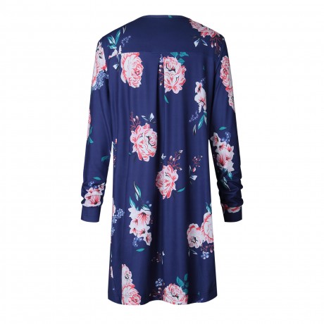 Women's Floral Cotton Slim Long Sleeve Cardigan(S-XXXL)