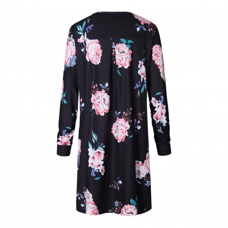 Women's Floral Cotton Slim Long Sleeve Cardigan(S-XXXL)