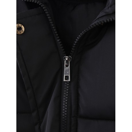 Women's Casual Loose Medium Overknee Hooded Cotton-padded Jacket With Pockets(S-XXL)