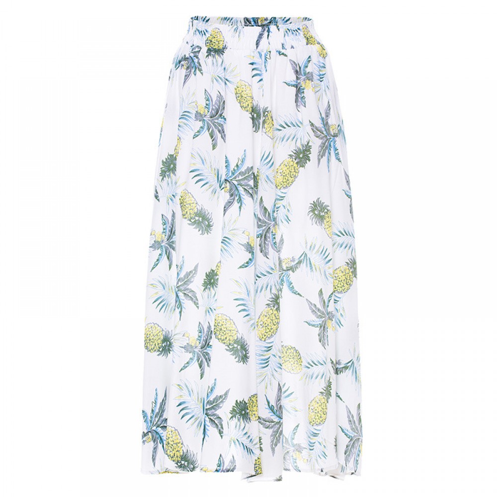 Women's Bohemia Printed Cotton Flutter Beach Long Skirts(S-XL)