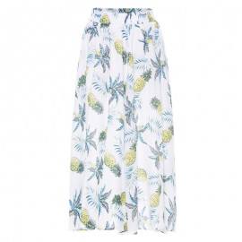 Women's Bohemia Printed Cotton Flutter Beach Long Skirts(S-XL) 