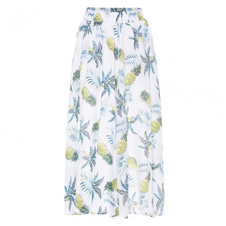 Women's Bohemia Printed Cotton Flutter Beach Long Skirts(S-XL)