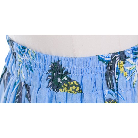 Women's Bohemia Printed Cotton Flutter Beach Long Skirts(S-XL)