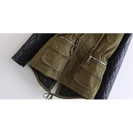 Women's Casual Bodycon Sherpa Coat Hooded Medium Cotton Coat With Pockets(S-XXL)