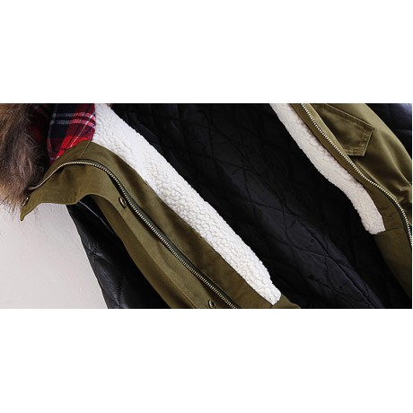 Women's Casual Bodycon Sherpa Coat Hooded Medium Cotton Coat With Pockets(S-XXL)