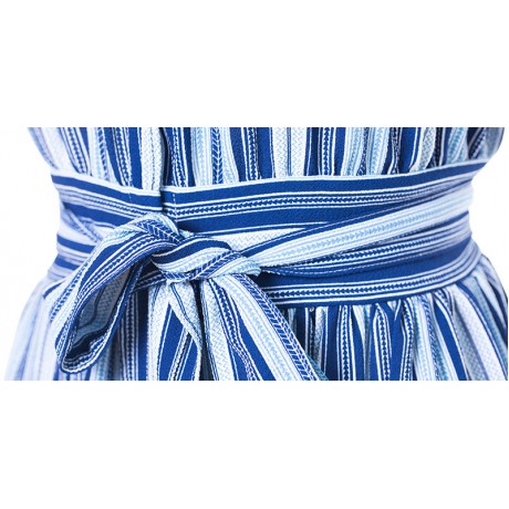 Women's Sexy Off The Shoulder Short Sleeve Dress Bohemian Stripe Print Long Maxi Dresses(S-XL)
