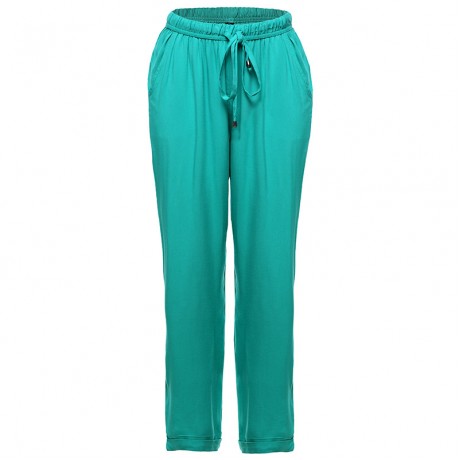 Women's Casual Cotton High Waist Stretchy Pants Solid Slim Long Pants With Pockets(S-XXL)