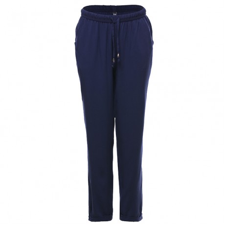 Women's Casual Cotton High Waist Stretchy Pants Solid Slim Long Pants With Pockets(S-XXL)