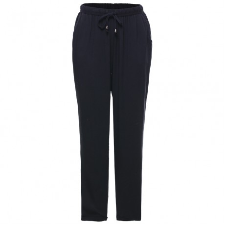 Women's Casual Cotton High Waist Stretchy Pants Solid Slim Long Pants With Pockets(S-XXL)