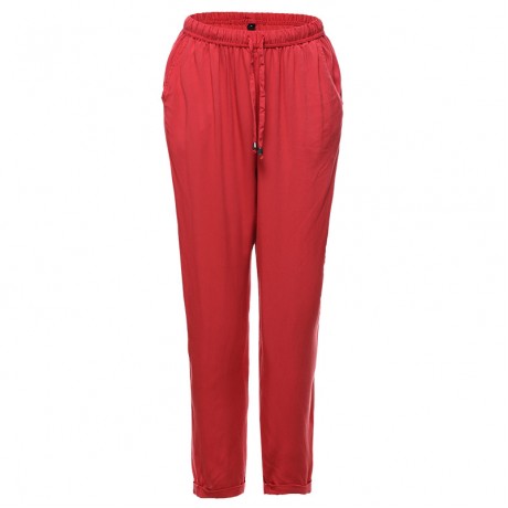 Women's Casual Cotton High Waist Stretchy Pants Solid Slim Long Pants With Pockets(S-XXL)